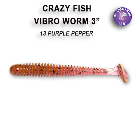 Crazy Fish Vibro Worm 3" - Image 2