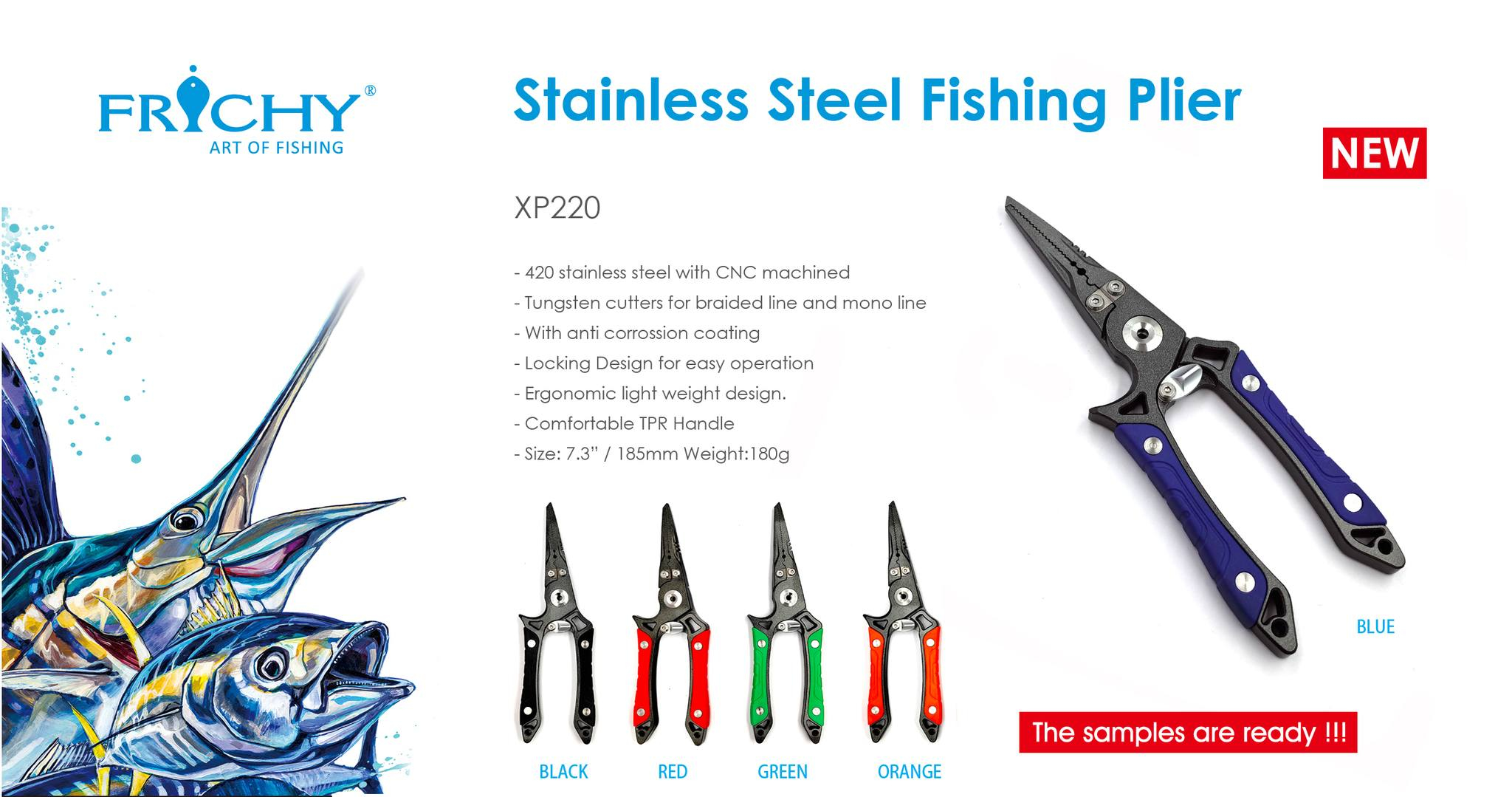 FRICHY XP220 - 7.3" STAINLESS STEEL FISHING PLIERS - Image 2