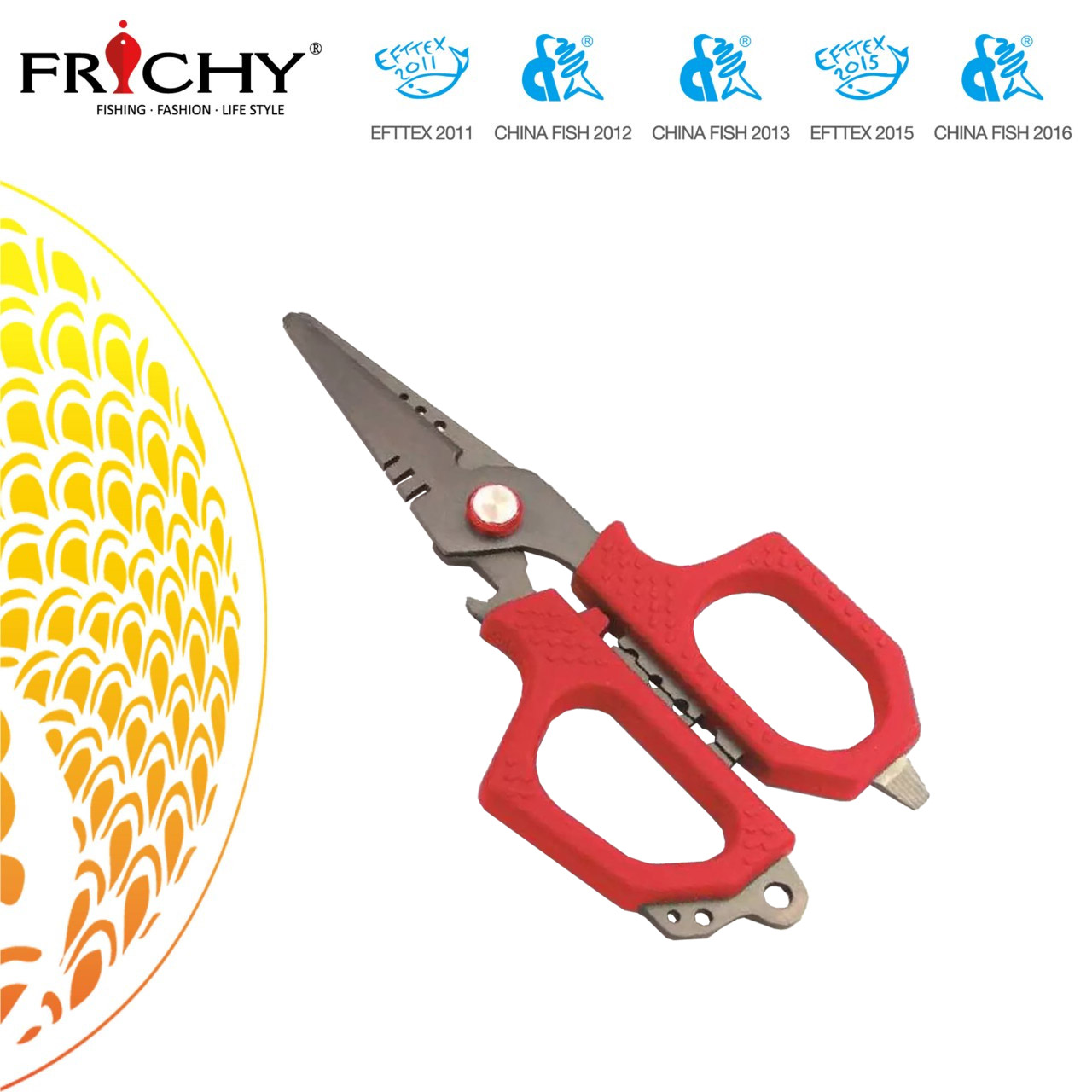 FRICHY XS651 - 6.5" LUXURY MULTI-FUNCTION FISHING SCISSOR